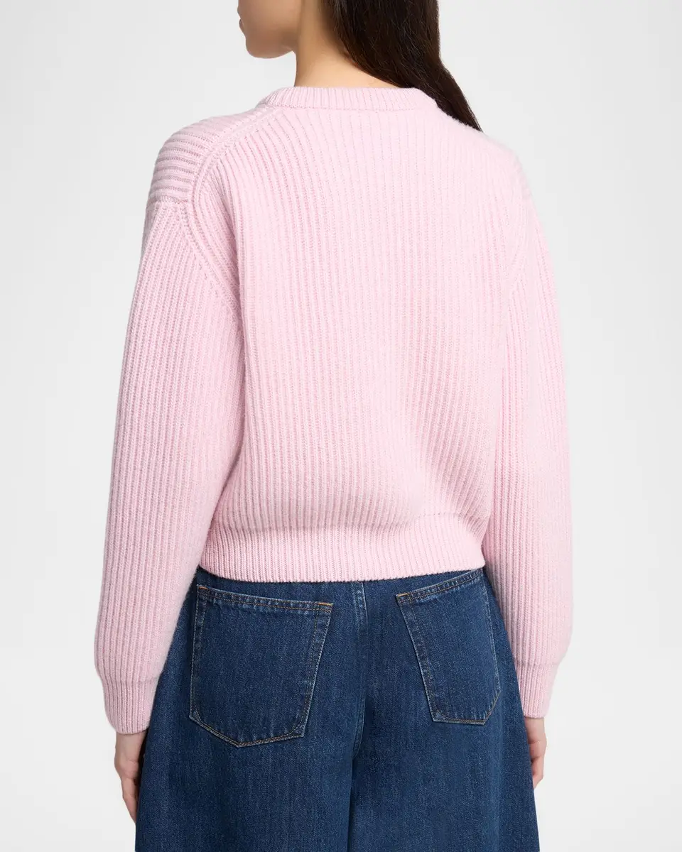 Jil Sander English Rib Wool Crewneck Sweater | Thumbnail 3 Jil Sander English Rib Wool Crewneck Sweater | Thumbnail 3