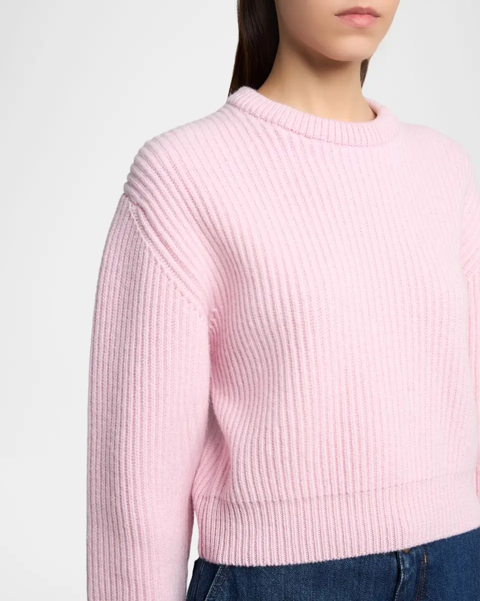 Jil Sander English Rib Wool Crewneck Sweater | Thumbnail 5 Jil Sander English Rib Wool Crewneck Sweater | Thumbnail 5