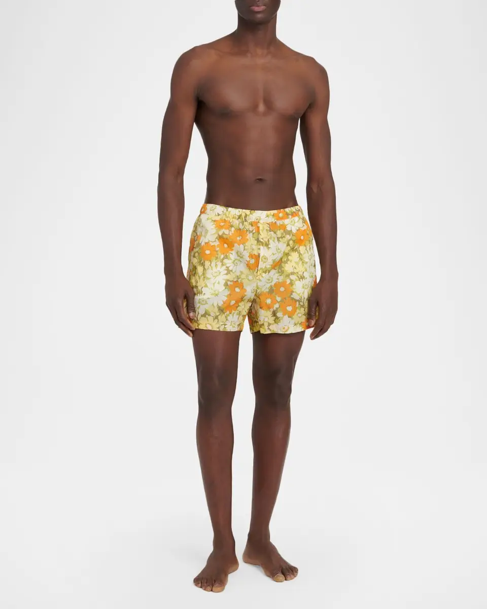 Valentino Garavani Men's Floral Logo Swim Trunks | Thumbnail 2 Valentino Garavani Men's Floral Logo Swim Trunks | Thumbnail 2