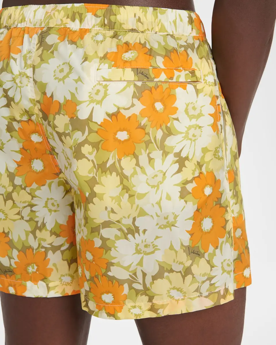 Valentino Garavani Men's Floral Logo Swim Trunks | Thumbnail 4 Valentino Garavani Men's Floral Logo Swim Trunks | Thumbnail 4