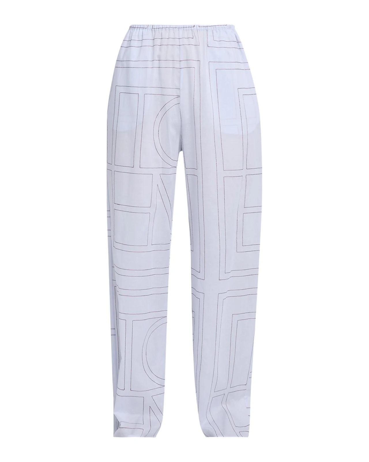 TOTEME Monogram Cotton-Blend Straight-Leg Pajama Pants