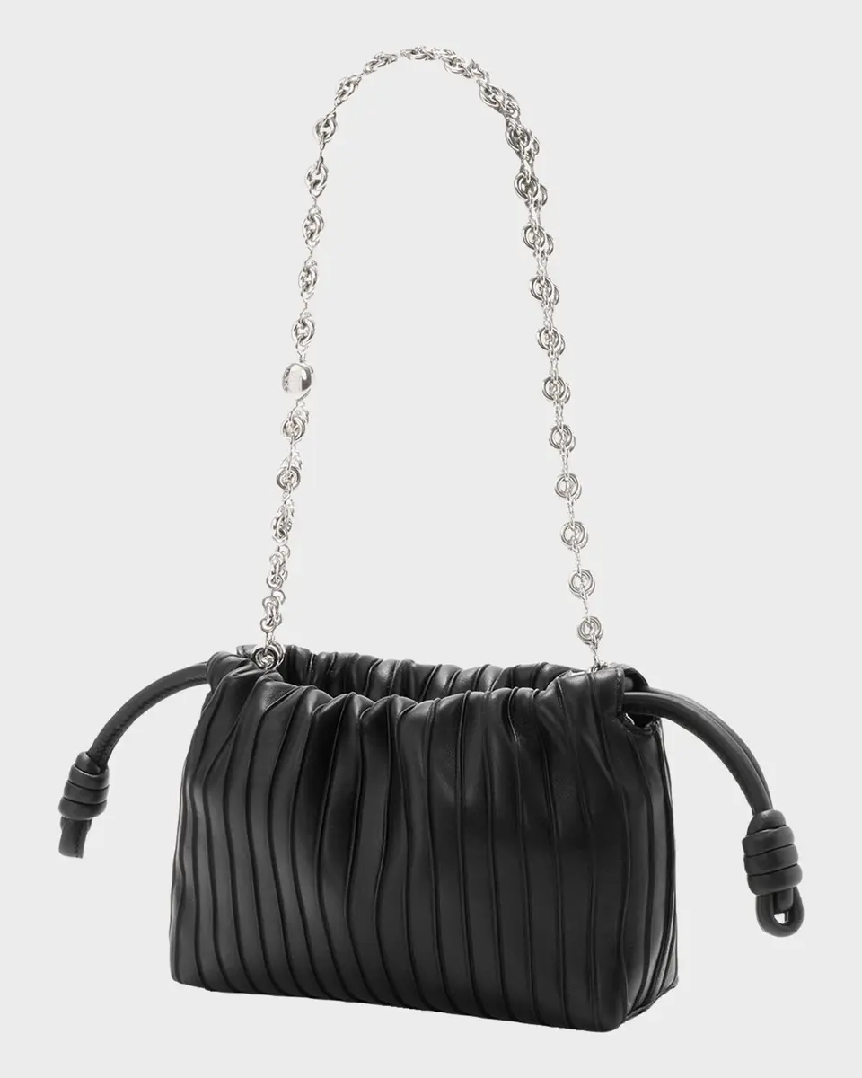 Loewe Flamenco Pleated Shoulder Bag in Napa Leather | Thumbnail 2 Loewe Flamenco Pleated Shoulder Bag in Napa Leather | Thumbnail 2