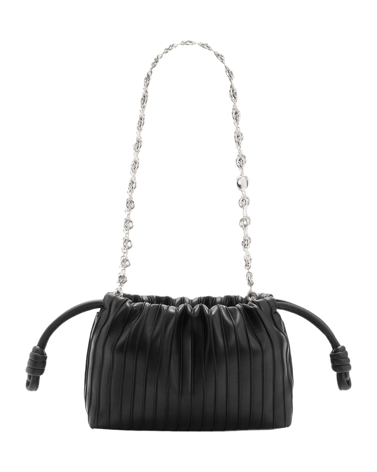 Loewe Flamenco Pleated Shoulder Bag in Napa Leather