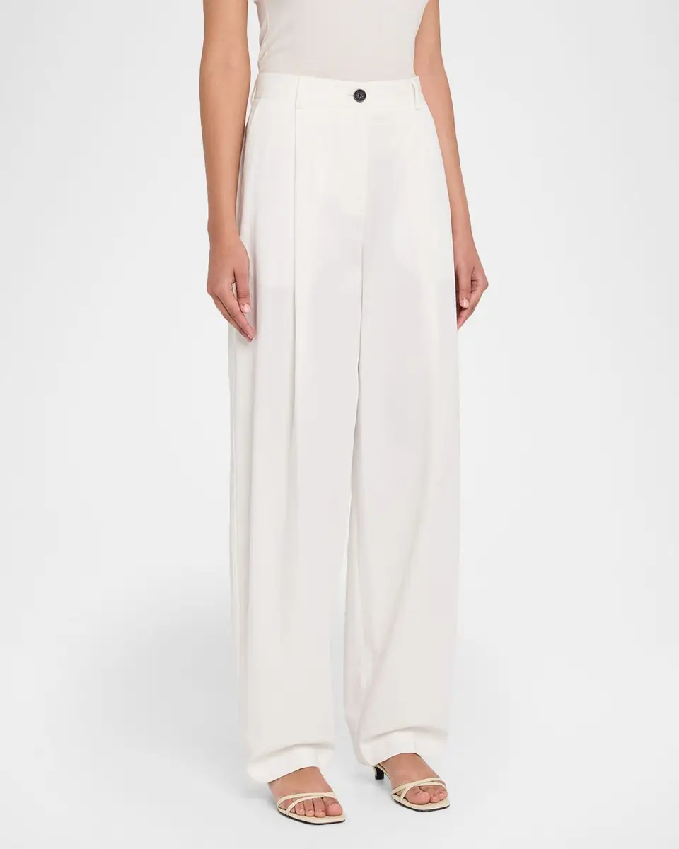 TOTEME Pleated Cotton Straight-Leg Trousers | Thumbnail 4 TOTEME Pleated Cotton Straight-Leg Trousers | Thumbnail 4
