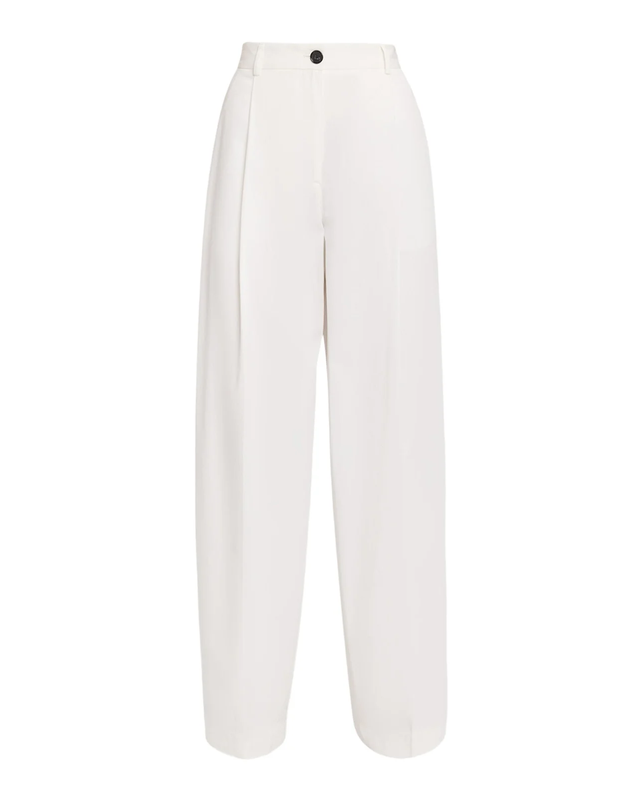 TOTEME Pleated Cotton Straight-Leg Trousers