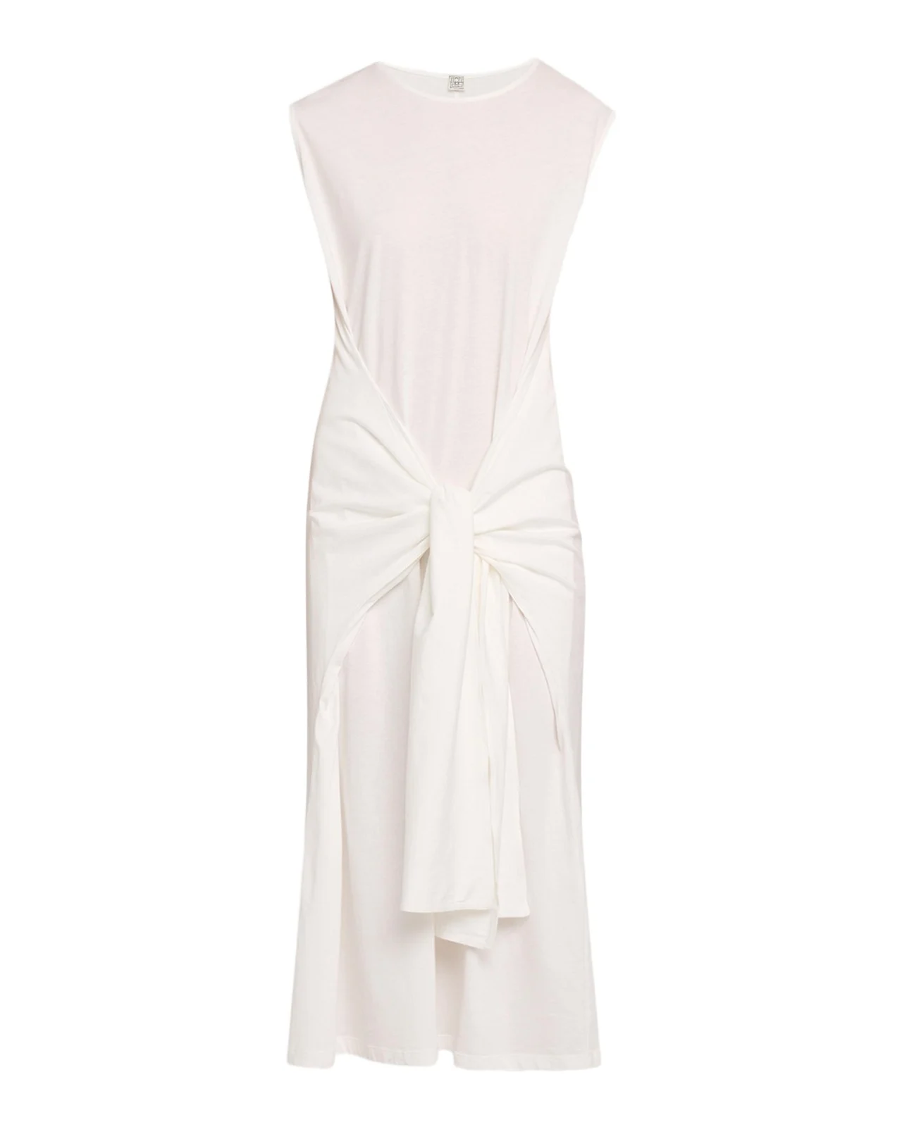 TOTEME Tie-Waist Cotton Jersey Dress