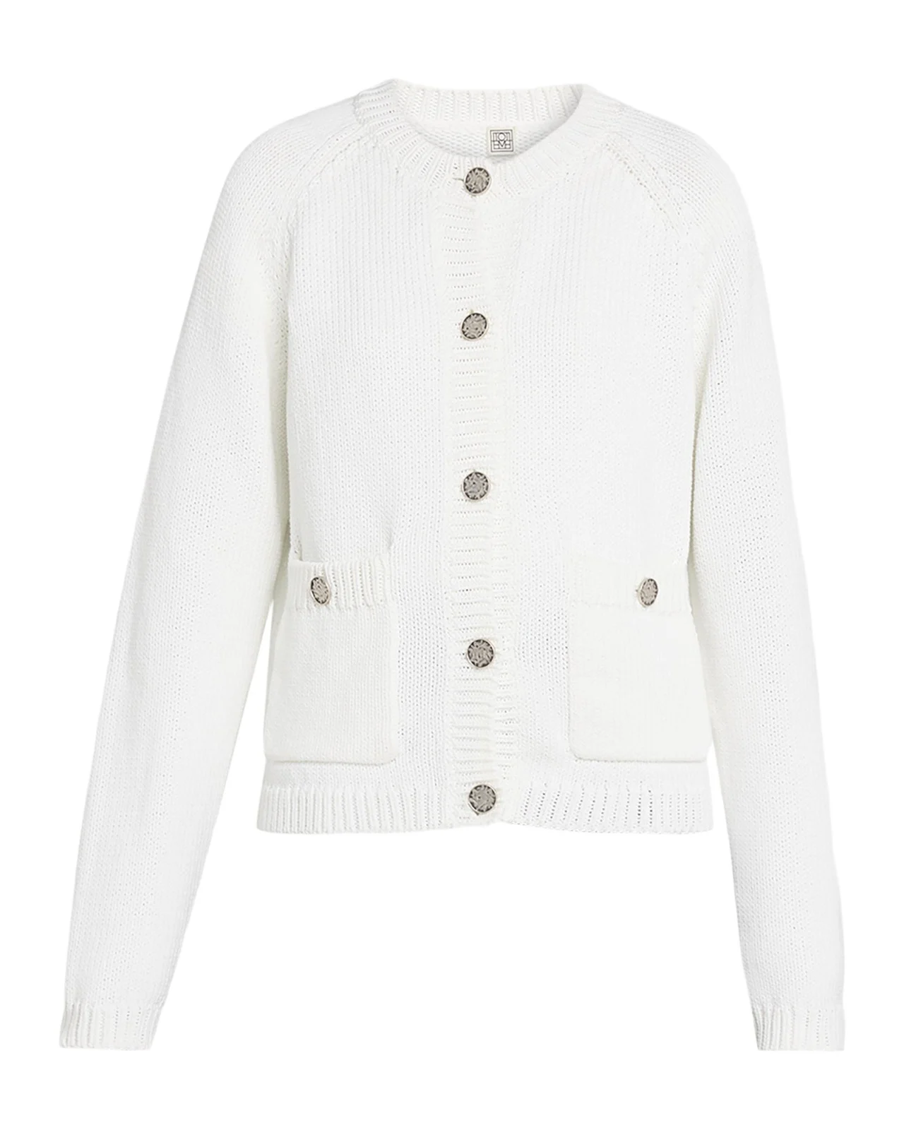 TOTEME Hammered Button Knit Cardigan
