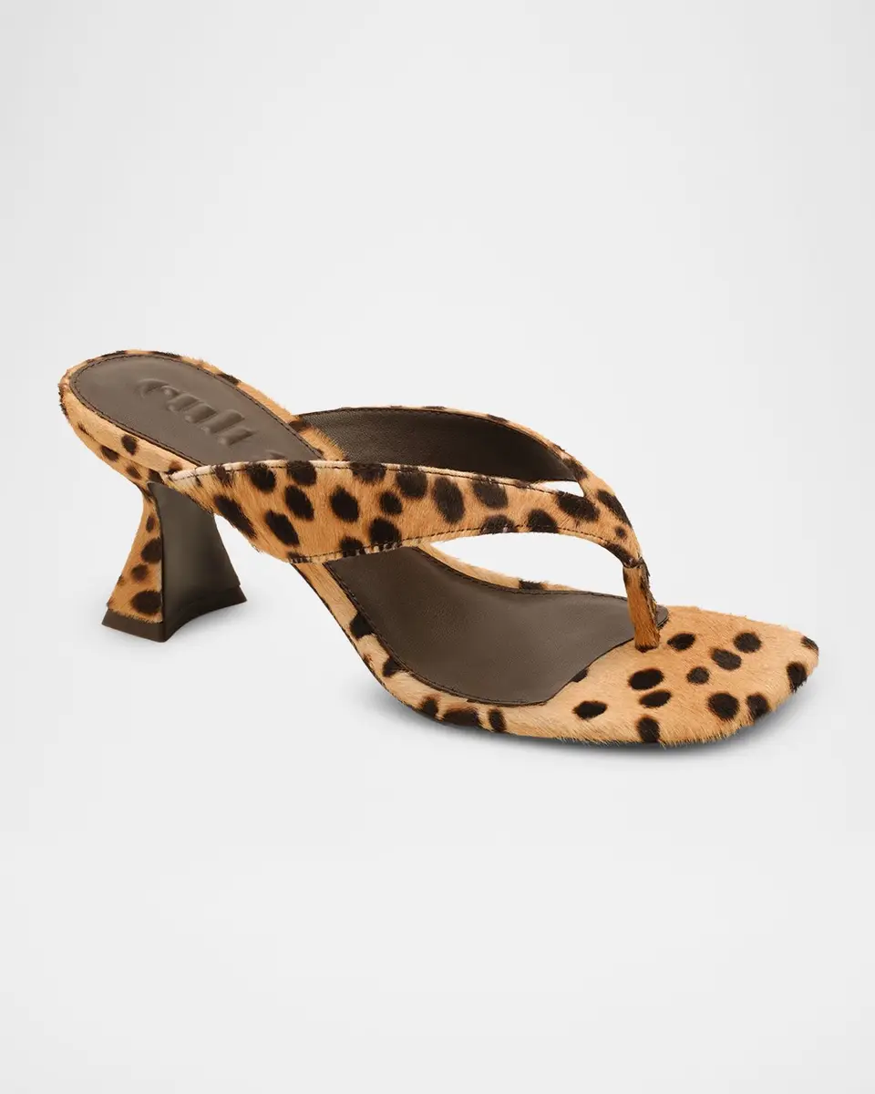 Cult Gaia 65mm Abi Cheetah Calf Hair Thong Sandals | Thumbnail 4 Cult Gaia 65mm Abi Cheetah Calf Hair Thong Sandals | Thumbnail 4