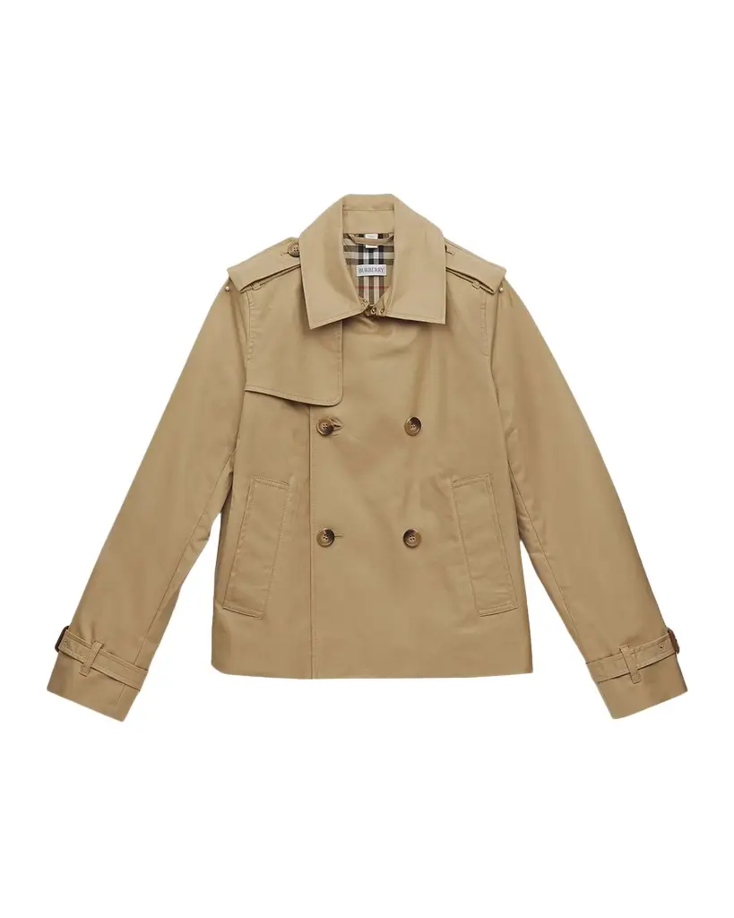 Burberry Girl's Rosie Cotton Trench Jacket, Size 4-14 | Image 1 Burberry Girl's Rosie Cotton Trench Jacket, Size 4-14 | Image 1