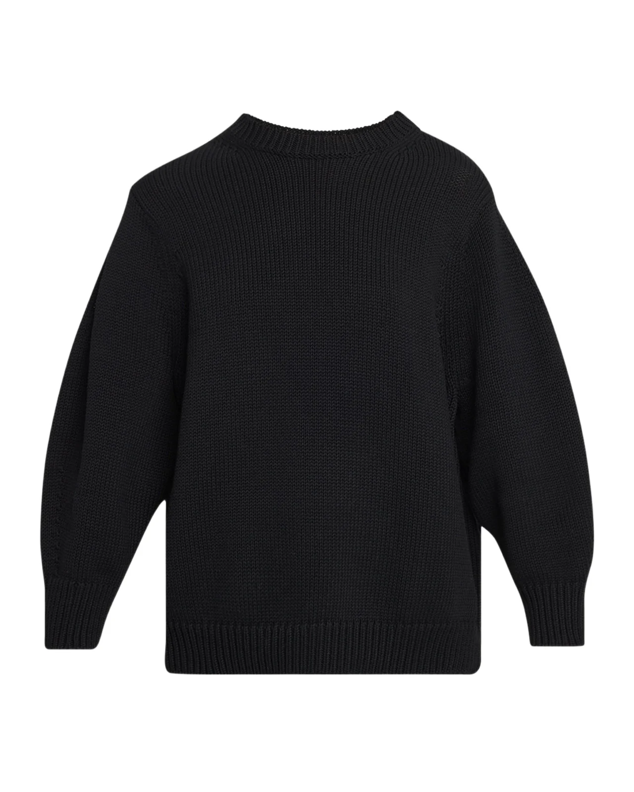 Oversized Cotton-Knit Crewneck Sweater Oversized Cotton-Knit Crewneck Sweater