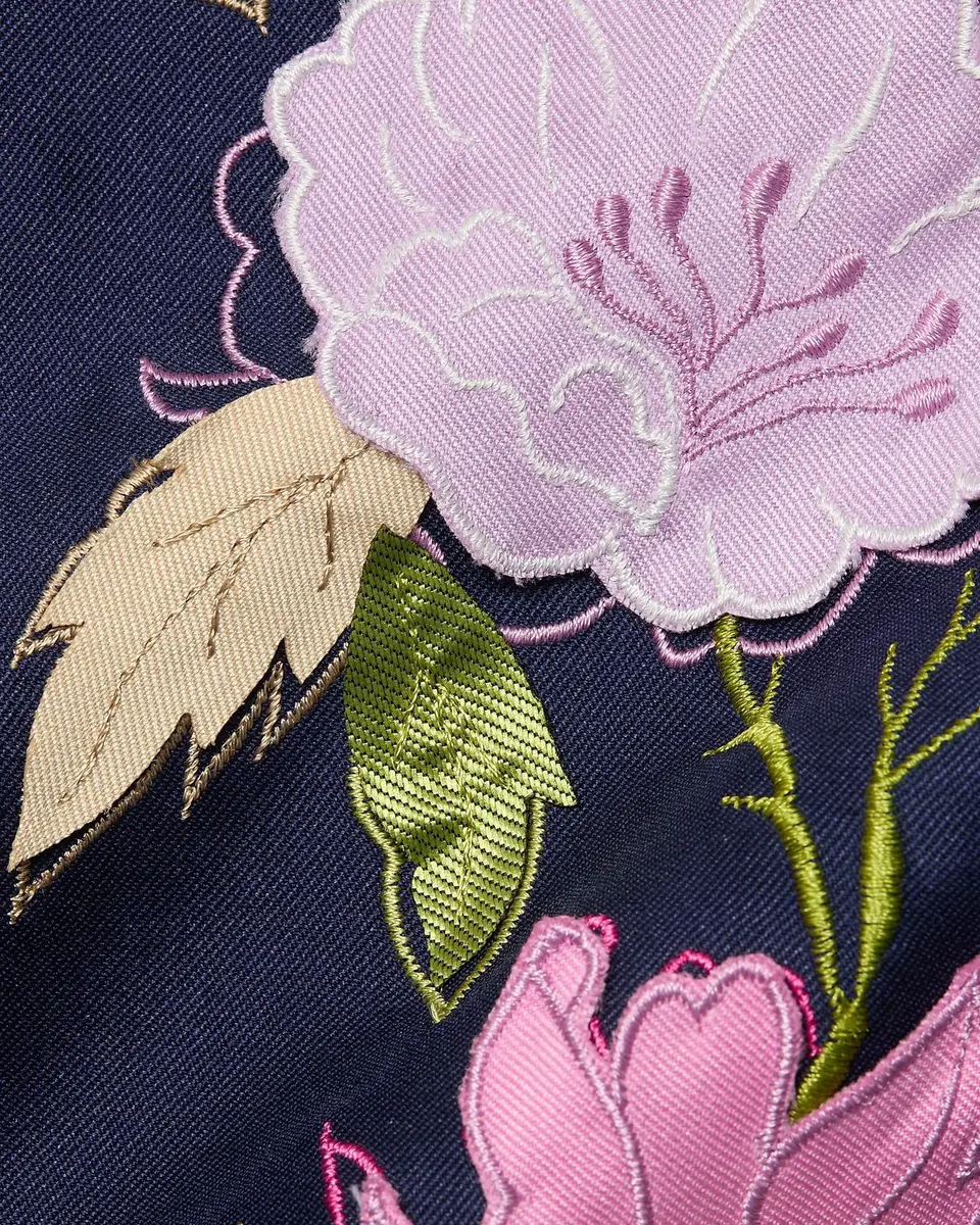 BADGLEY MISCHKA Floral Stretch Mikado Column Gown | Thumbnail 6