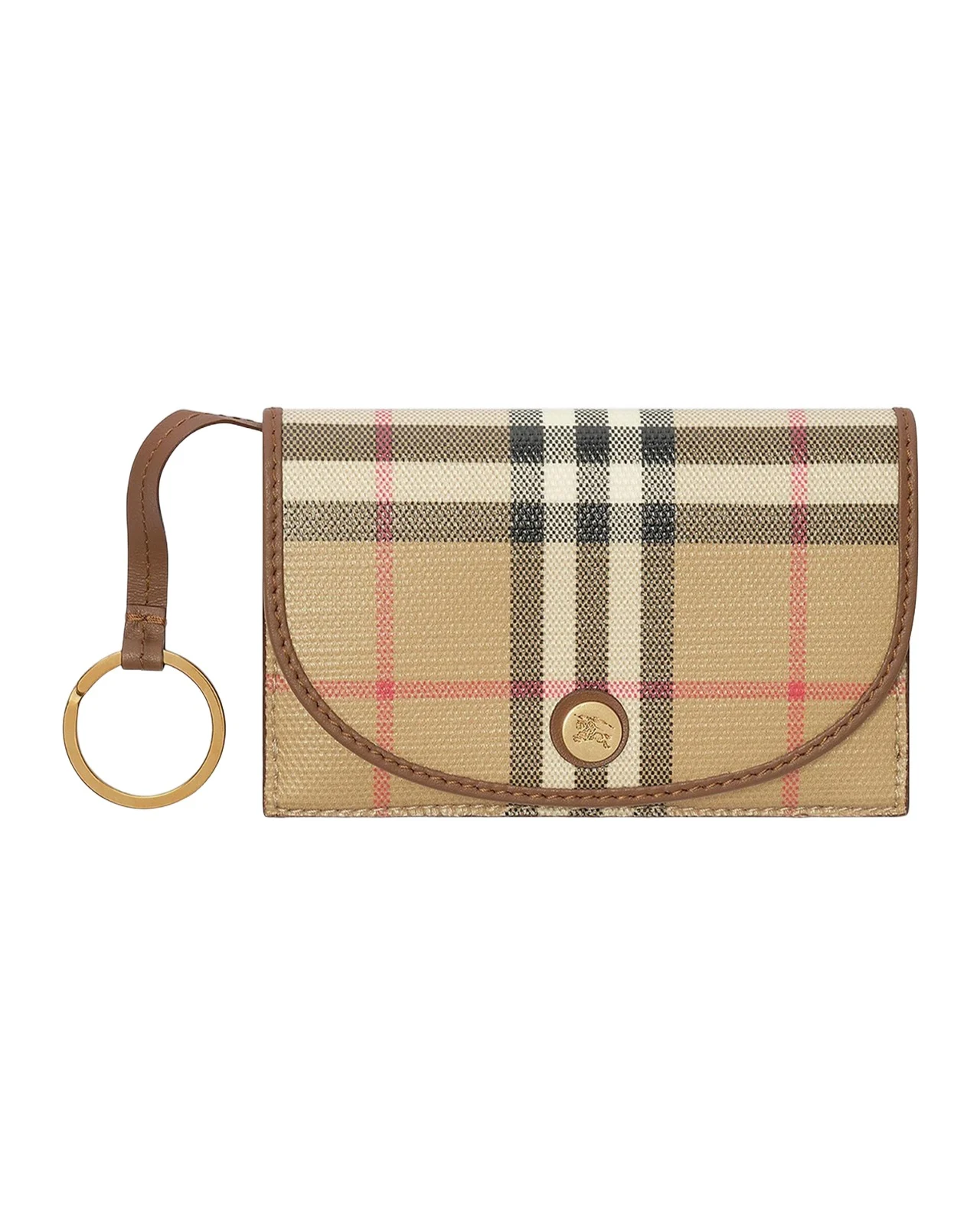 Check Folding Card Case with Key Ring Check Folding Card Case with Key Ring