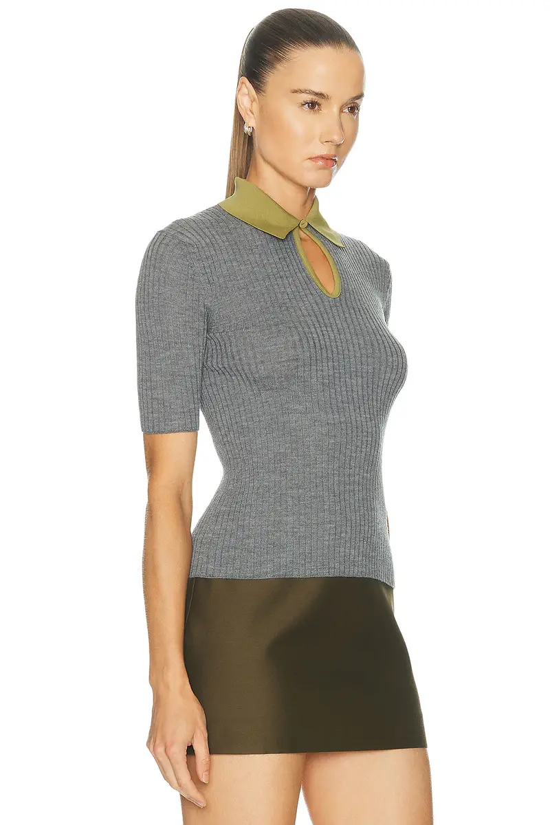 Jil Sander Short Sleeve Polo Sweater | Thumbnail 2