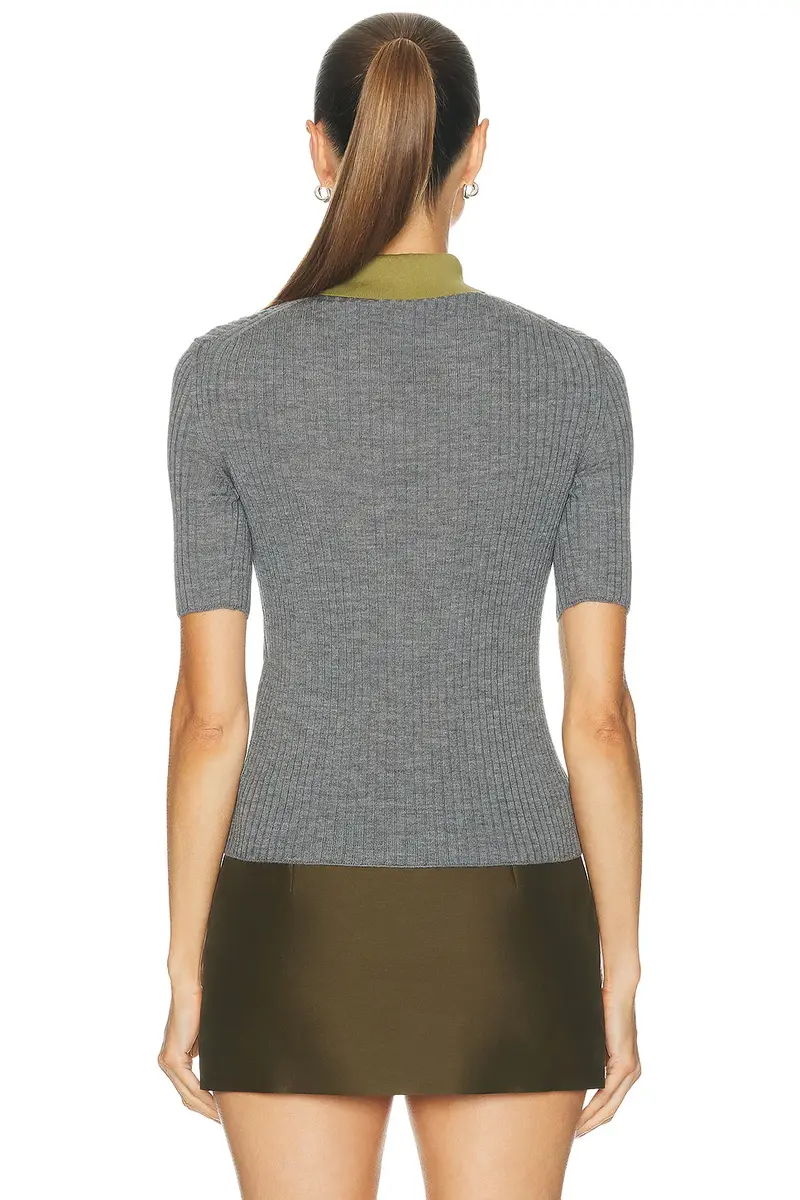 Jil Sander Short Sleeve Polo Sweater | Thumbnail 3