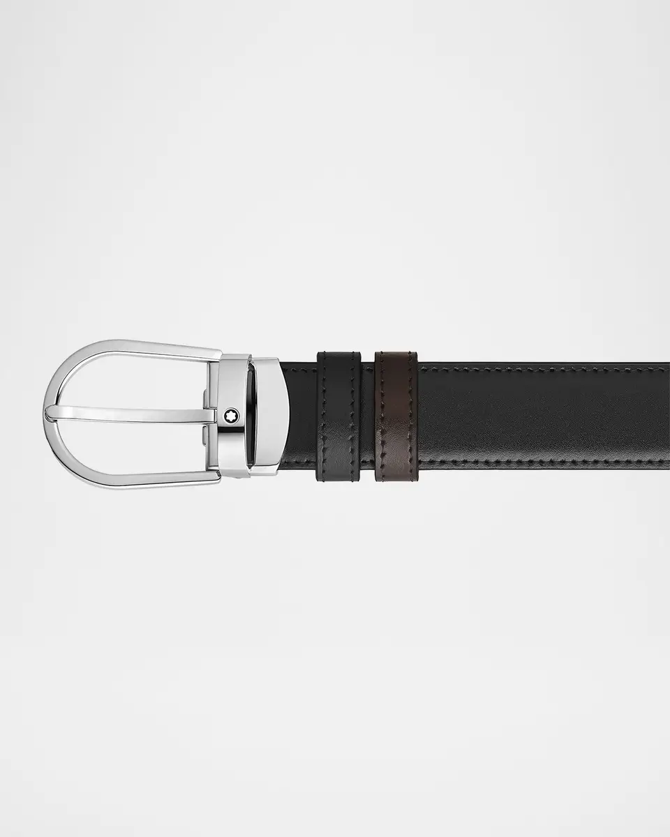Montblanc Horseshoe Reversible Leather Belt | Thumbnail 2 Montblanc Horseshoe Reversible Leather Belt | Thumbnail 2