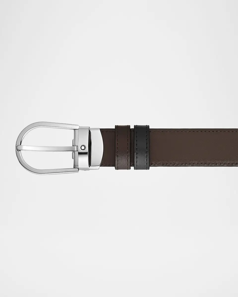 Montblanc Horseshoe Reversible Leather Belt | Thumbnail 3 Montblanc Horseshoe Reversible Leather Belt | Thumbnail 3