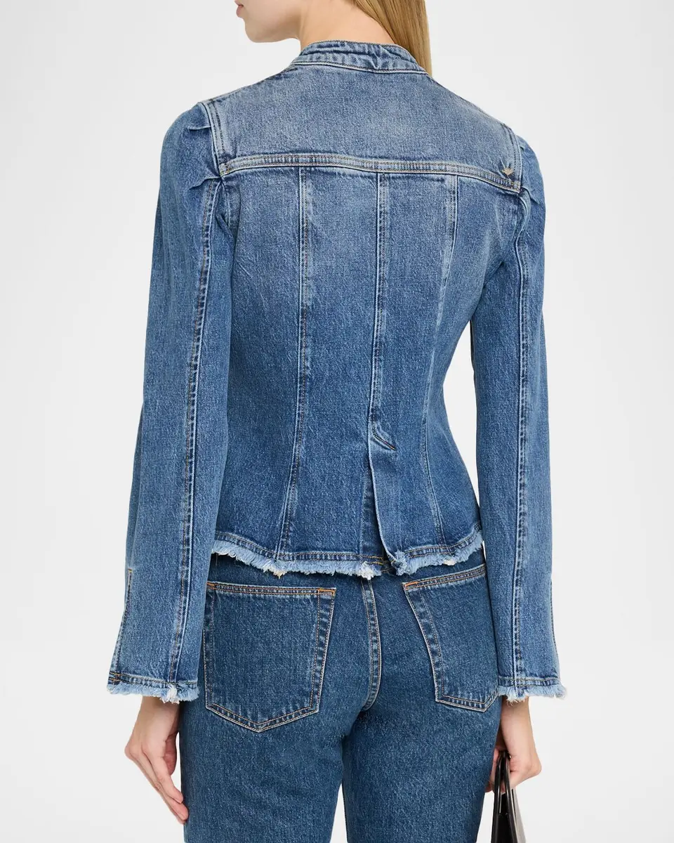 Cinq à Sept Avril Frayed Denim Jacket | Thumbnail 3