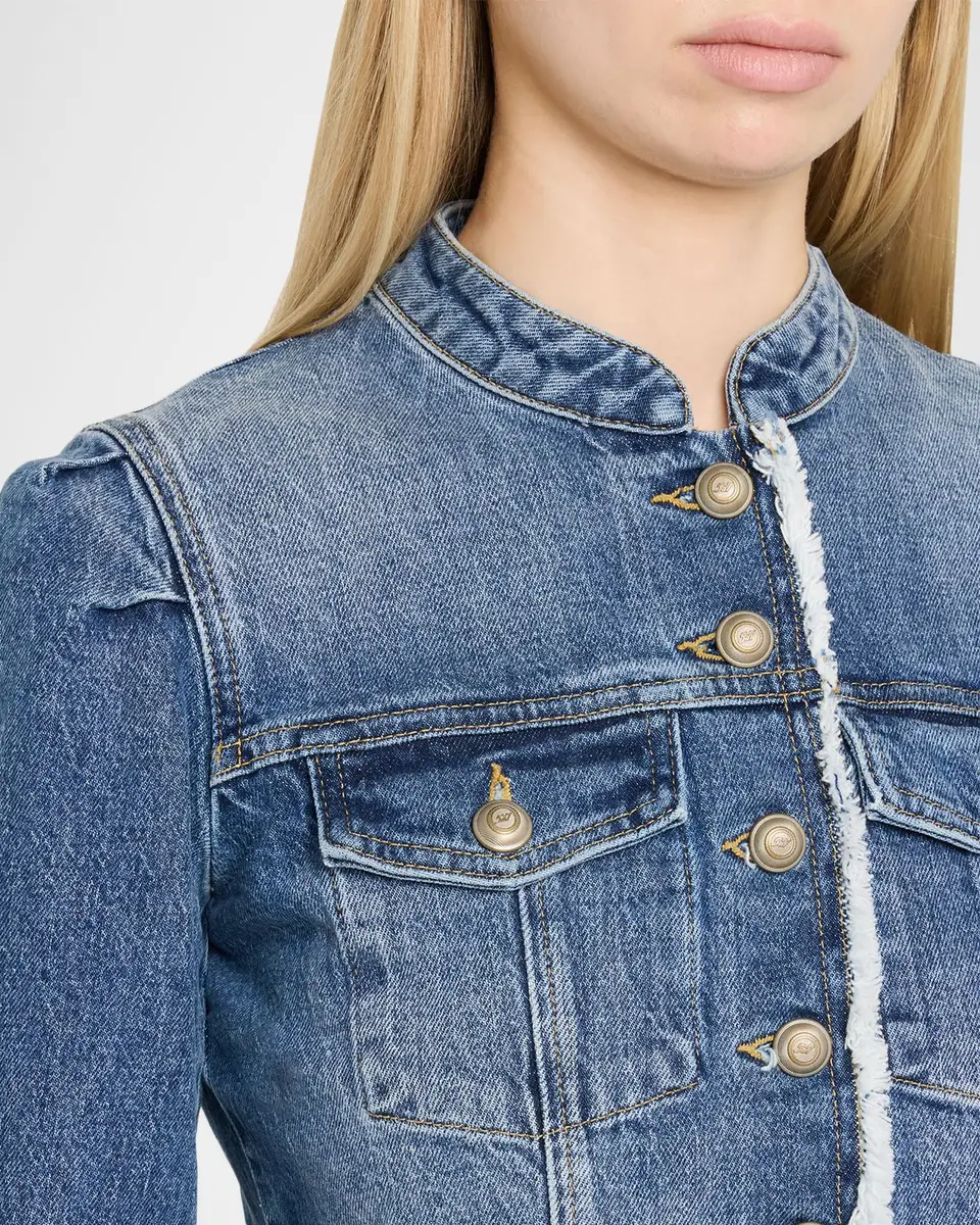 Cinq à Sept Avril Frayed Denim Jacket | Thumbnail 5