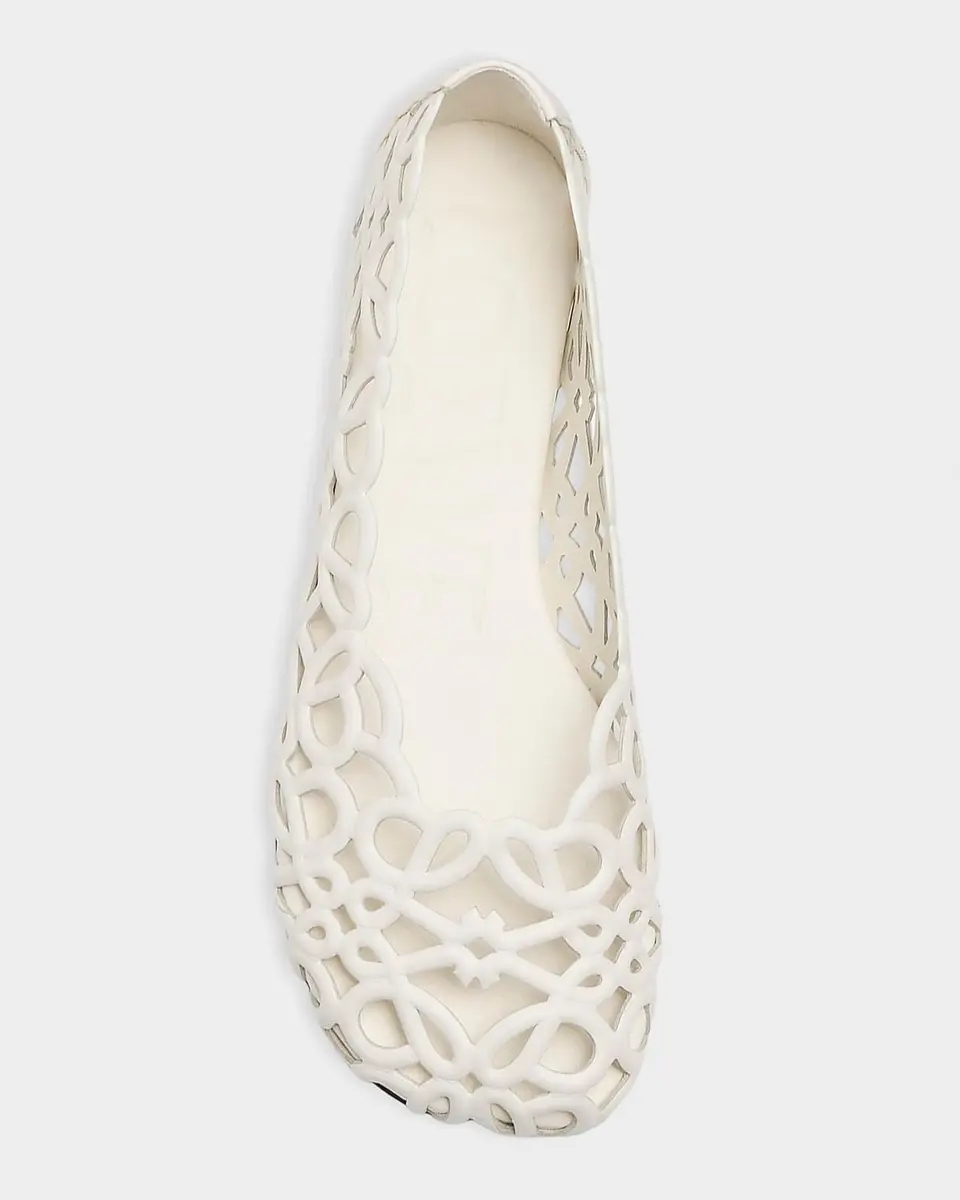 Loewe Petal Anagram Leather Ballerina Flats | Thumbnail 3