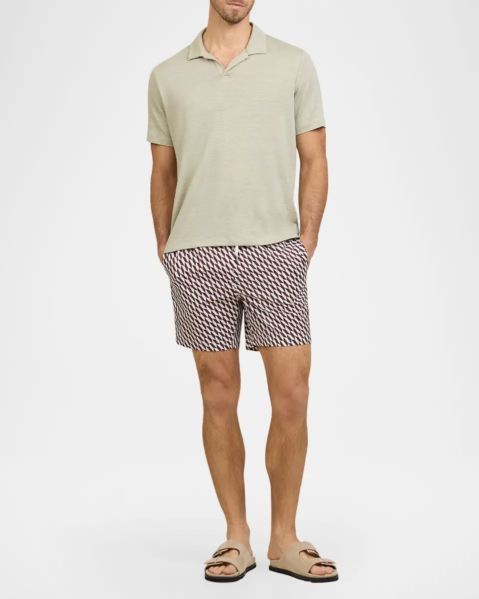 Onia Men's Charles 7 Geometric Swim Trunks | Thumbnail 2 Onia Men's Charles 7 Geometric Swim Trunks | Thumbnail 2