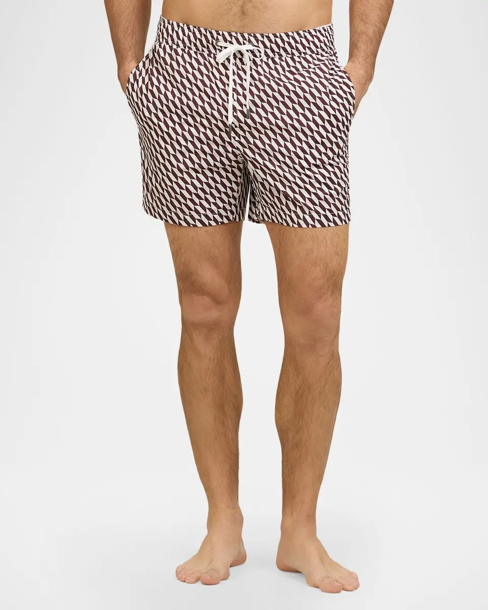 Onia Men's Charles 7 Geometric Swim Trunks | Thumbnail 3 Onia Men's Charles 7 Geometric Swim Trunks | Thumbnail 3