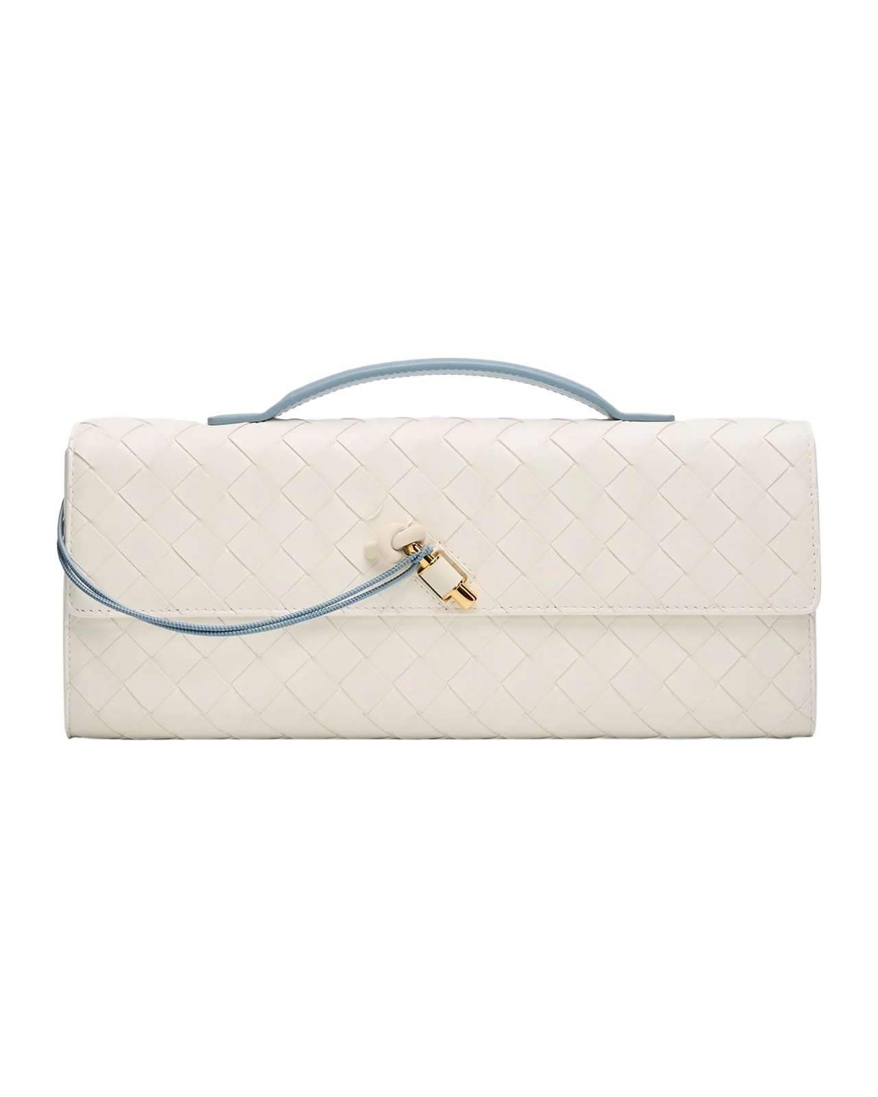 Andiamo Two-Tone Intrecciato Leather Clutch Andiamo Two-Tone Intrecciato Leather Clutch