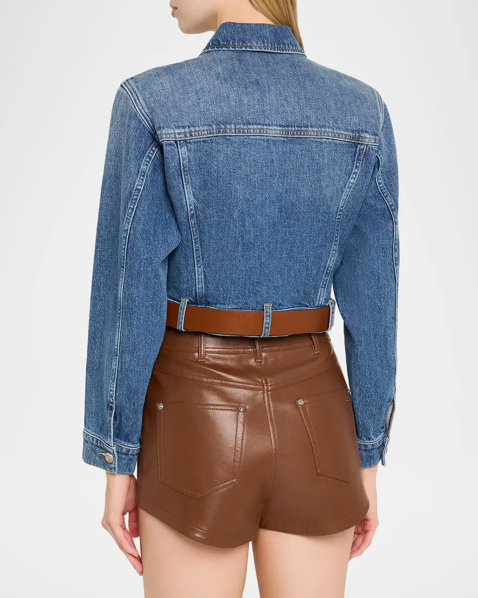Cinq à Sept Graciel Denim Jacket with Belt | Thumbnail 3 Cinq à Sept Graciel Denim Jacket with Belt | Thumbnail 3