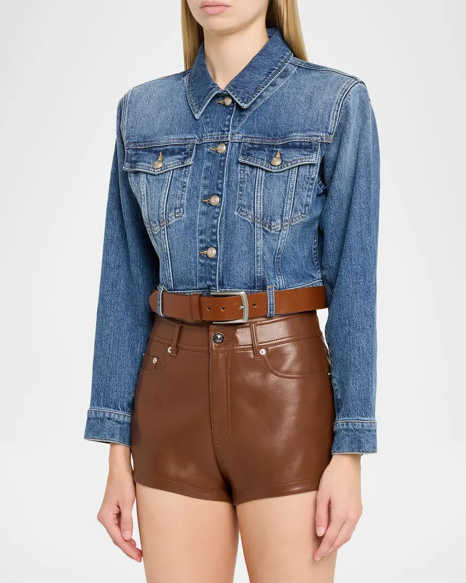 Cinq à Sept Graciel Denim Jacket with Belt | Thumbnail 4 Cinq à Sept Graciel Denim Jacket with Belt | Thumbnail 4