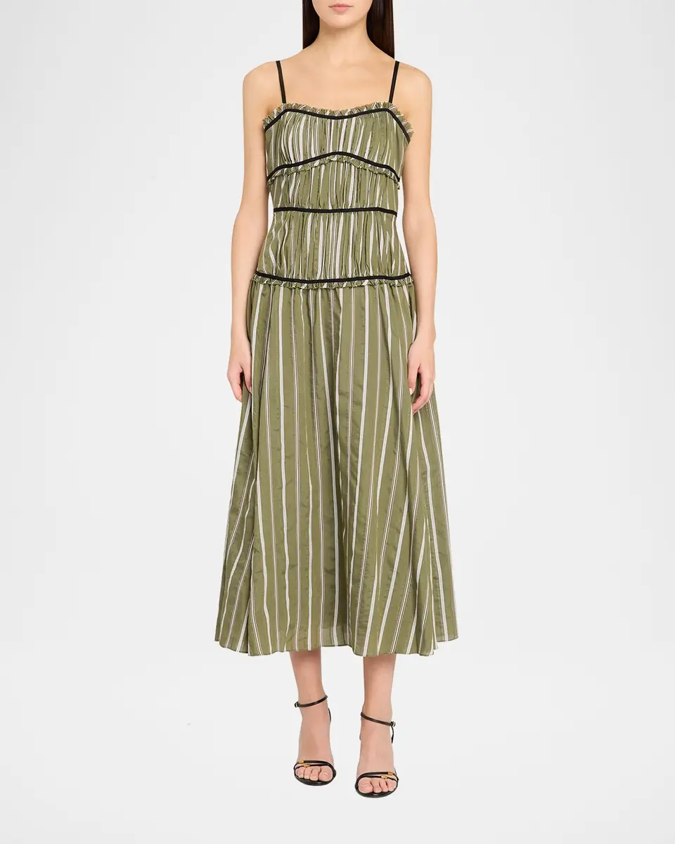 Cinq à Sept Celia Striped Maxi Dress | Thumbnail 2 Cinq à Sept Celia Striped Maxi Dress | Thumbnail 2
