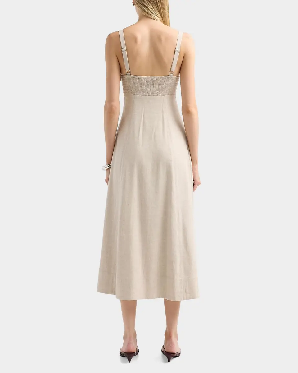 Toccin Arya Linen-Blend A-Line Midi Dress | Thumbnail 3 Toccin Arya Linen-Blend A-Line Midi Dress | Thumbnail 3