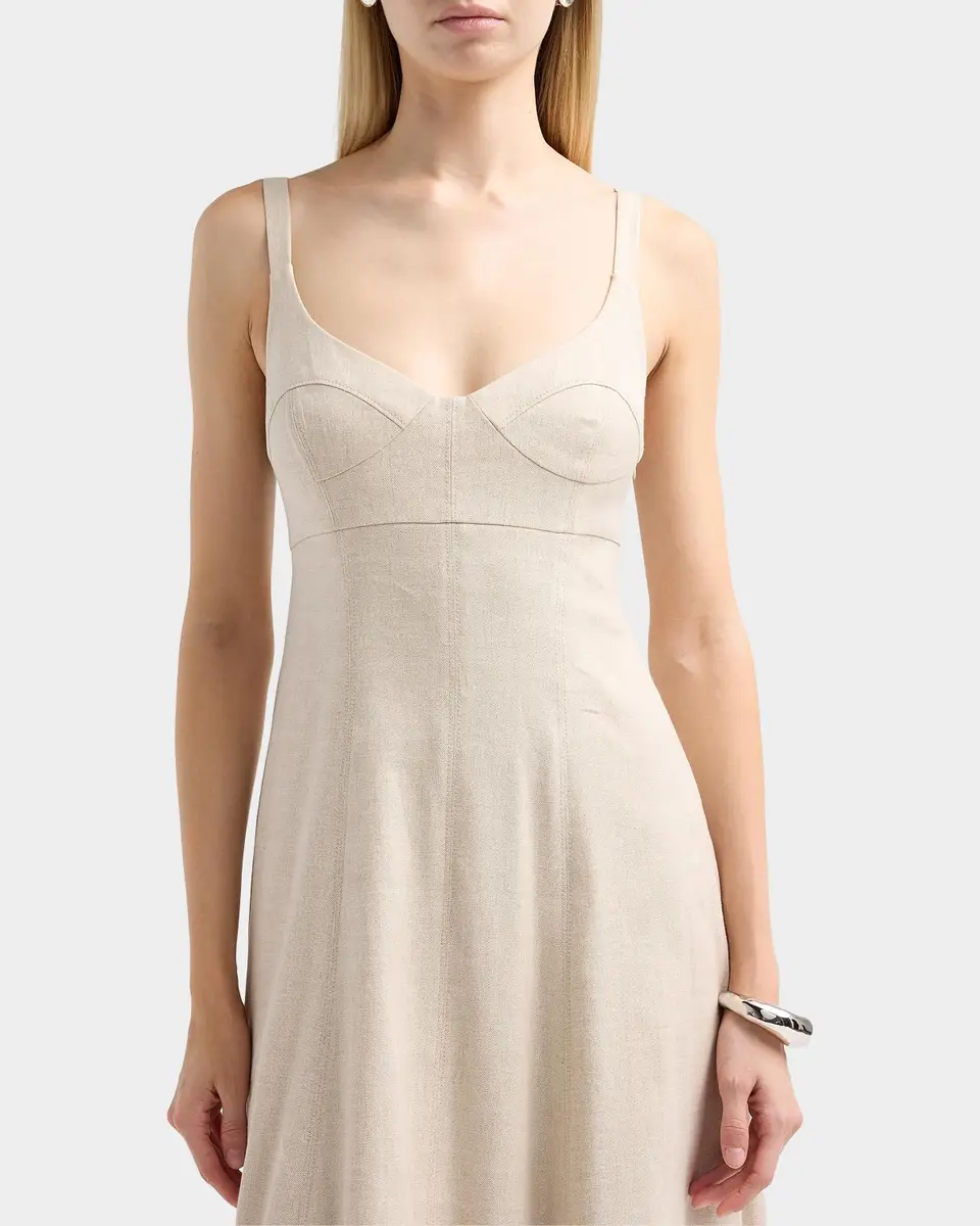 Toccin Arya Linen-Blend A-Line Midi Dress | Thumbnail 4 Toccin Arya Linen-Blend A-Line Midi Dress | Thumbnail 4