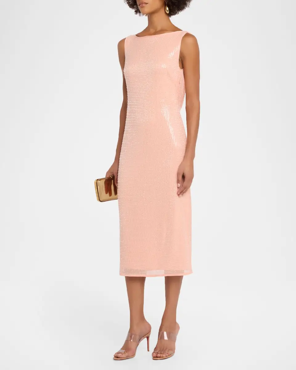 Toccin Wendolyn Embellished Cowl-Back Midi Dress | Thumbnail 4 Toccin Wendolyn Embellished Cowl-Back Midi Dress | Thumbnail 4
