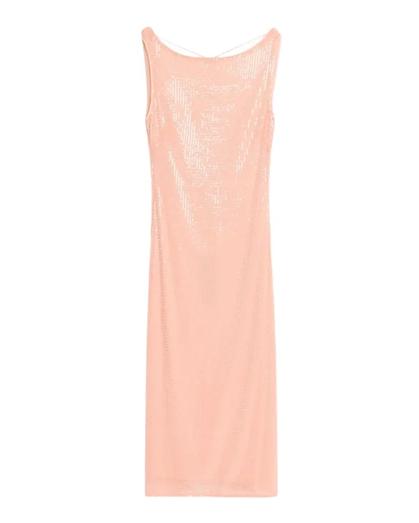 Wendolyn Embellished Cowl-Back Midi Dress Wendolyn Embellished Cowl-Back Midi Dress