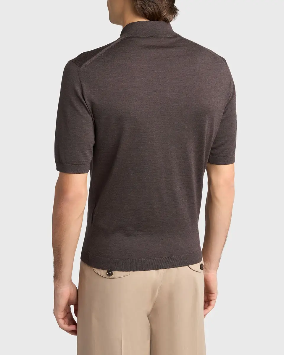 Jil Sander Men's Lightweight Wool Polo T-Shirt | Thumbnail 3