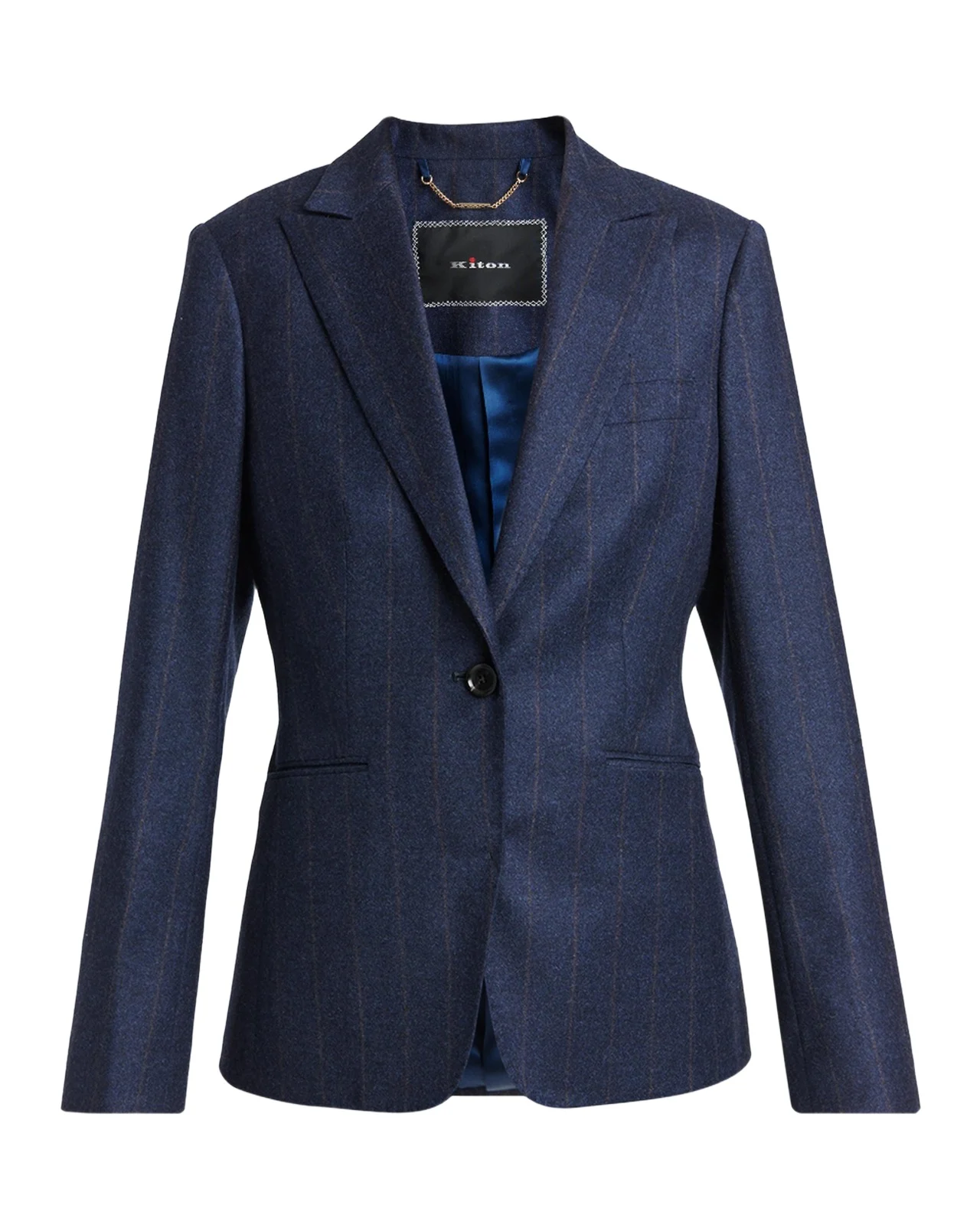Pinstripe Wool-Cashmere Single-Breasted Jacket Pinstripe Wool-Cashmere Single-Breasted Jacket