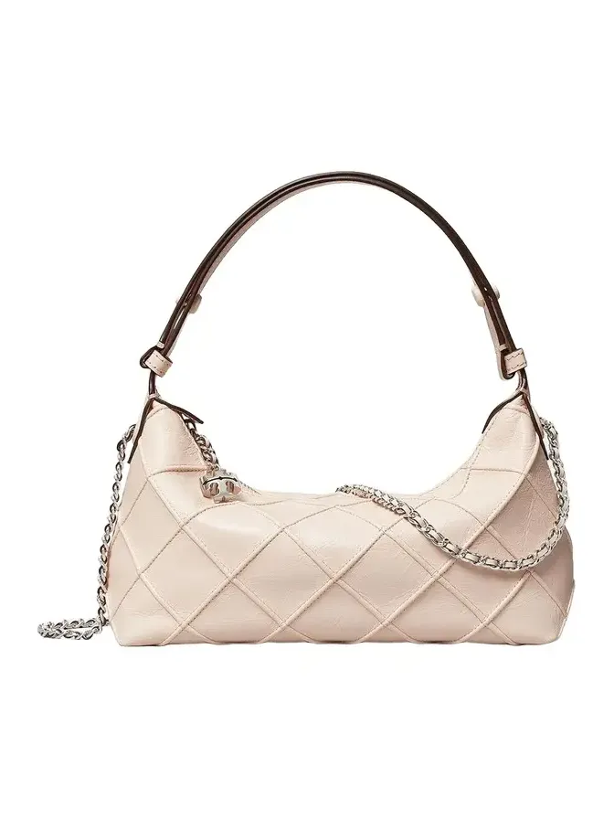 Tory Burch Fleming Leather Pouchette Shoulder Bag