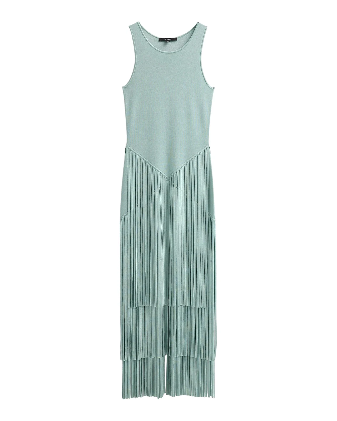 Jora Fringed Racerback Maxi Dress Jora Fringed Racerback Maxi Dress