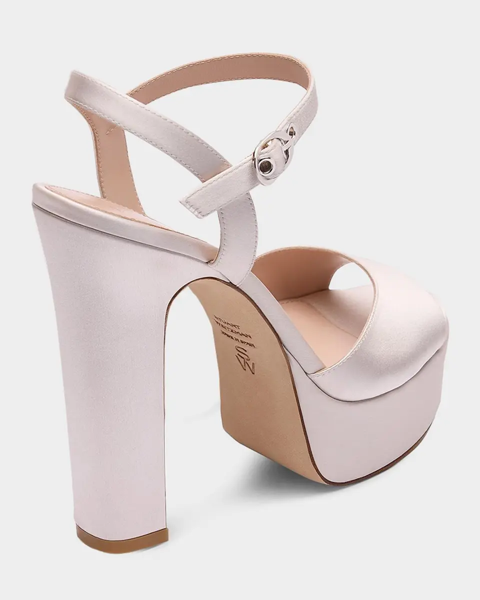 Stuart Weitzman Reade 130MM Satin Platform Sandals | Thumbnail 2