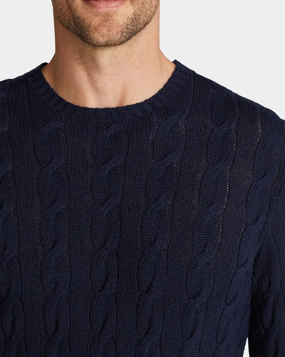 Ralph Lauren Purple Label Men's Cable-Knit Cashmere Sweater | Thumbnail 5 Ralph Lauren Purple Label Men's Cable-Knit Cashmere Sweater | Thumbnail 5
