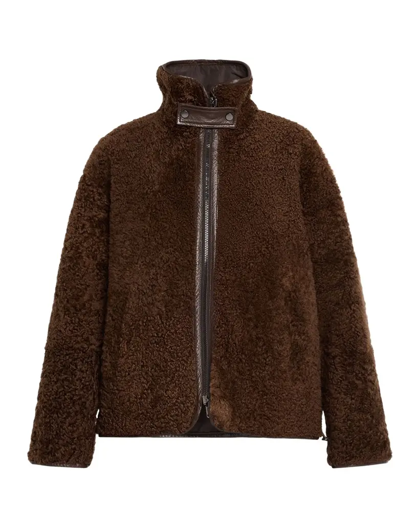 Brunello Cucinelli Curly Shearling Reversible Coat | Image 1 Brunello Cucinelli Curly Shearling Reversible Coat | Image 1