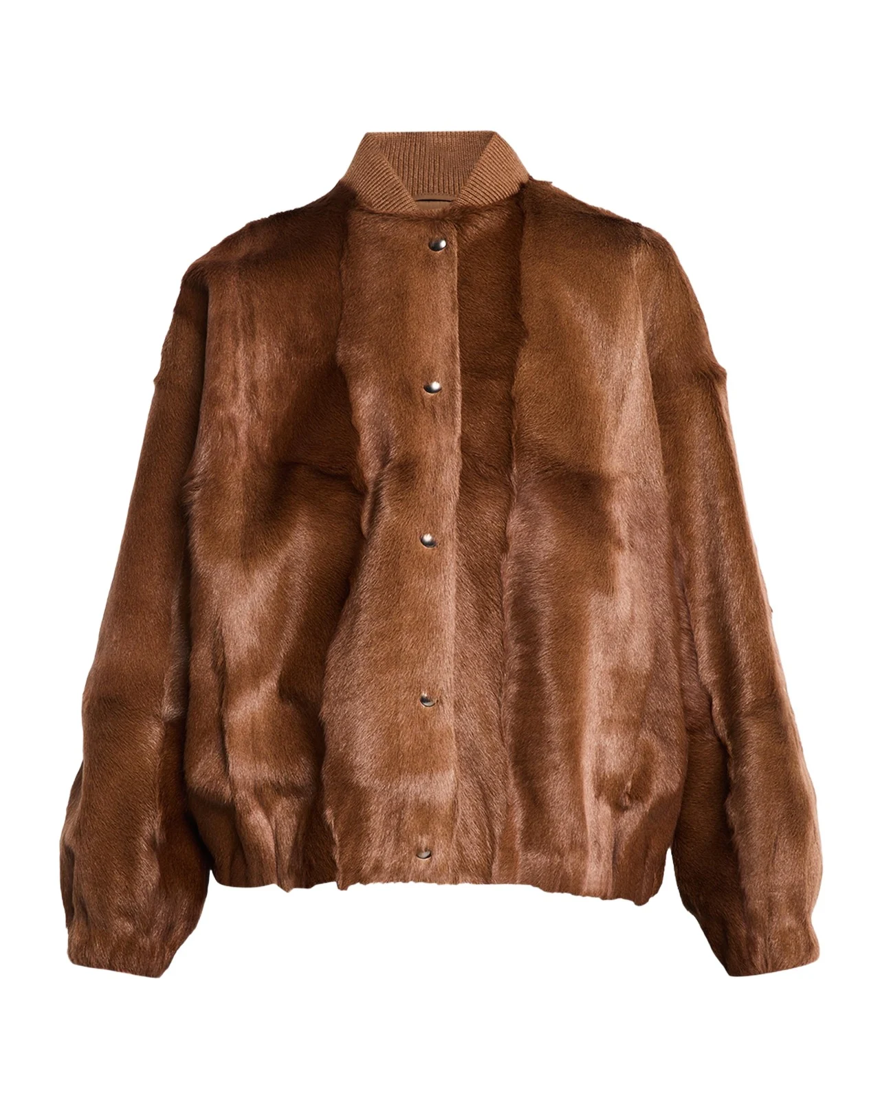 Brunello Cucinelli Goat Shearling Bomber Jacket
