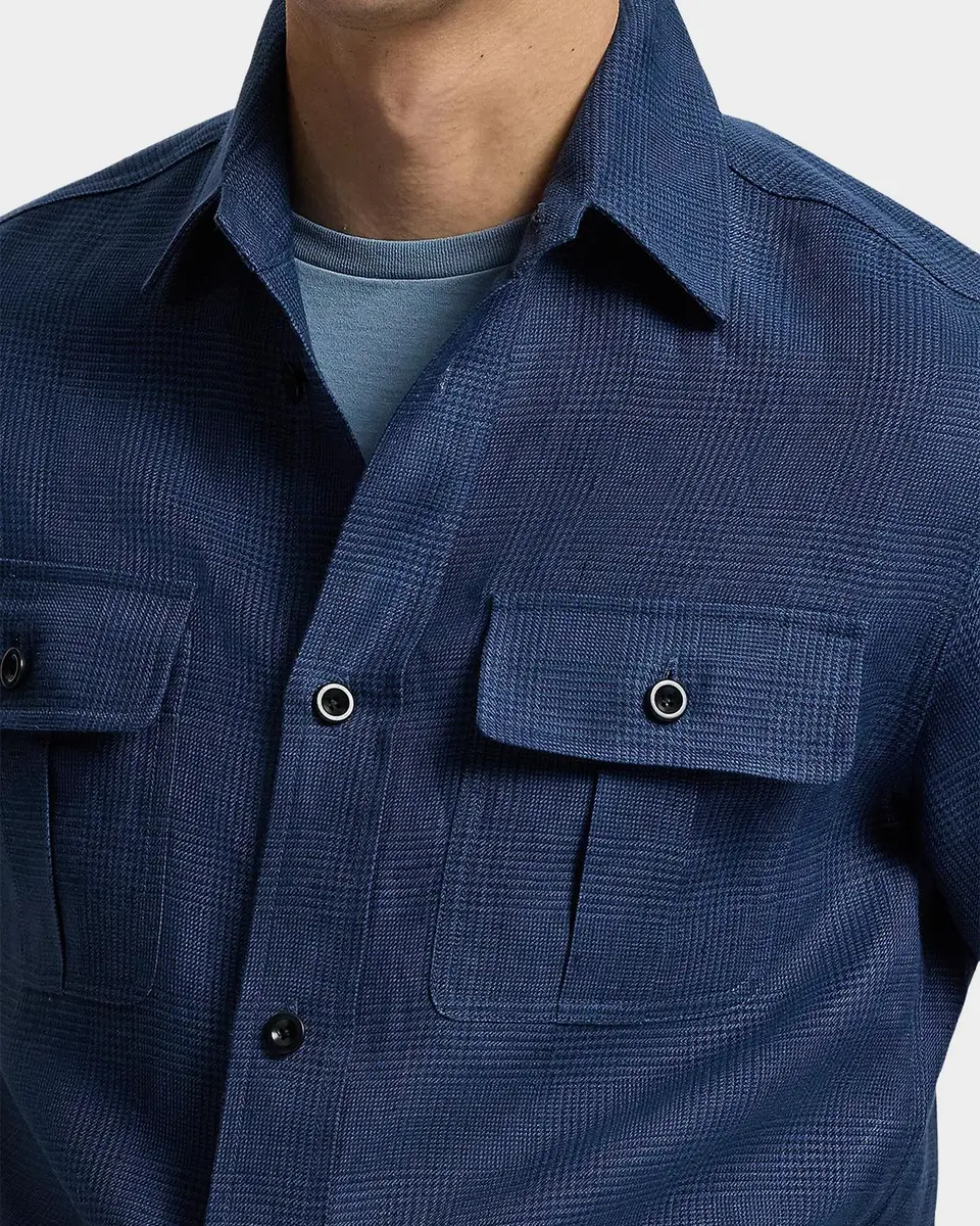 Ralph Lauren Purple Label Men's Glen Plaid Linen Shirt | Thumbnail 5