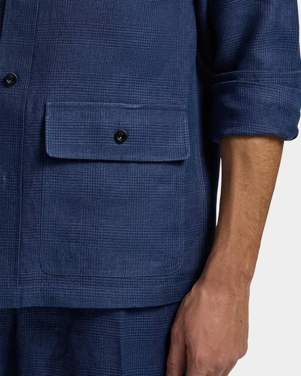 Ralph Lauren Purple Label Men's Glen Plaid Linen Shirt | Thumbnail 6