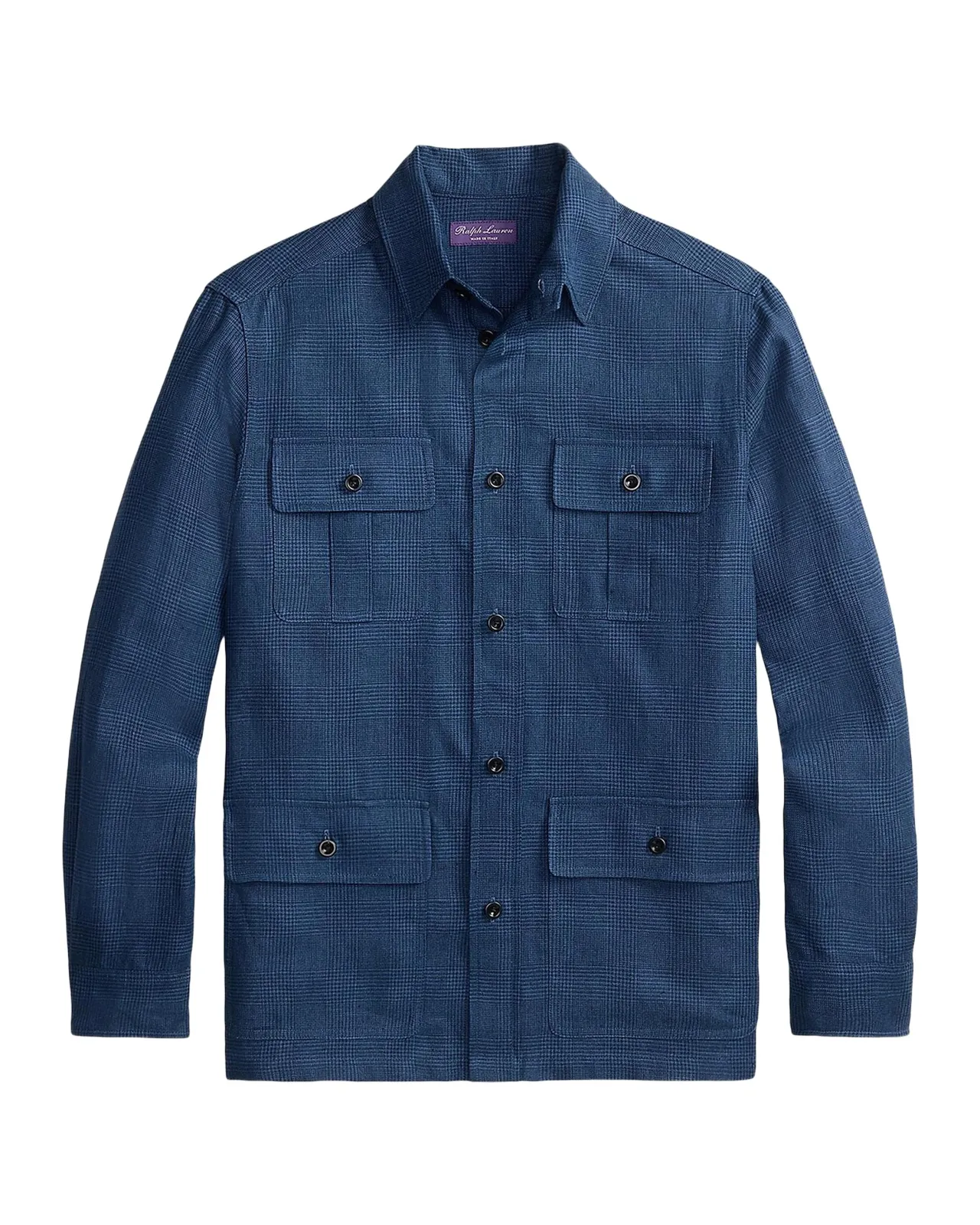 Men's Glen Plaid Linen Shirt Men's Glen Plaid Linen Shirt