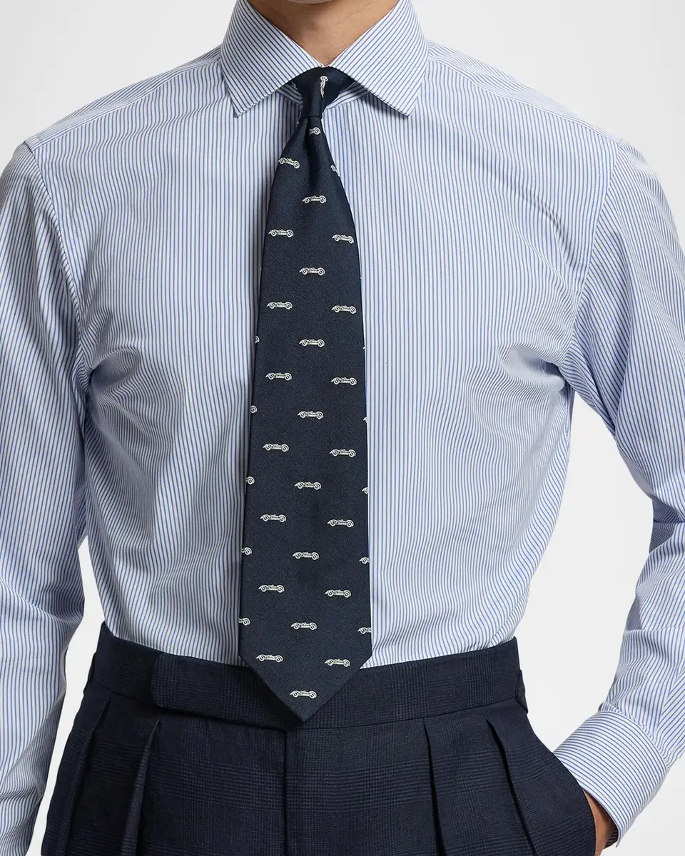 Ralph Lauren Purple Label Men's Automobile-Patterned Silk Tie | Thumbnail 2