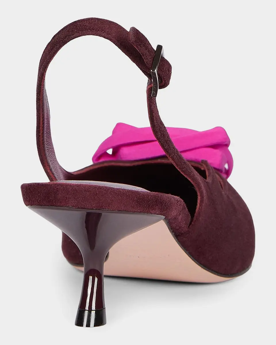 Roger Vivier I Love Vivier 45MM Rose Suede Slingback Pumps | Thumbnail 2 Roger Vivier I Love Vivier 45MM Rose Suede Slingback Pumps | Thumbnail 2