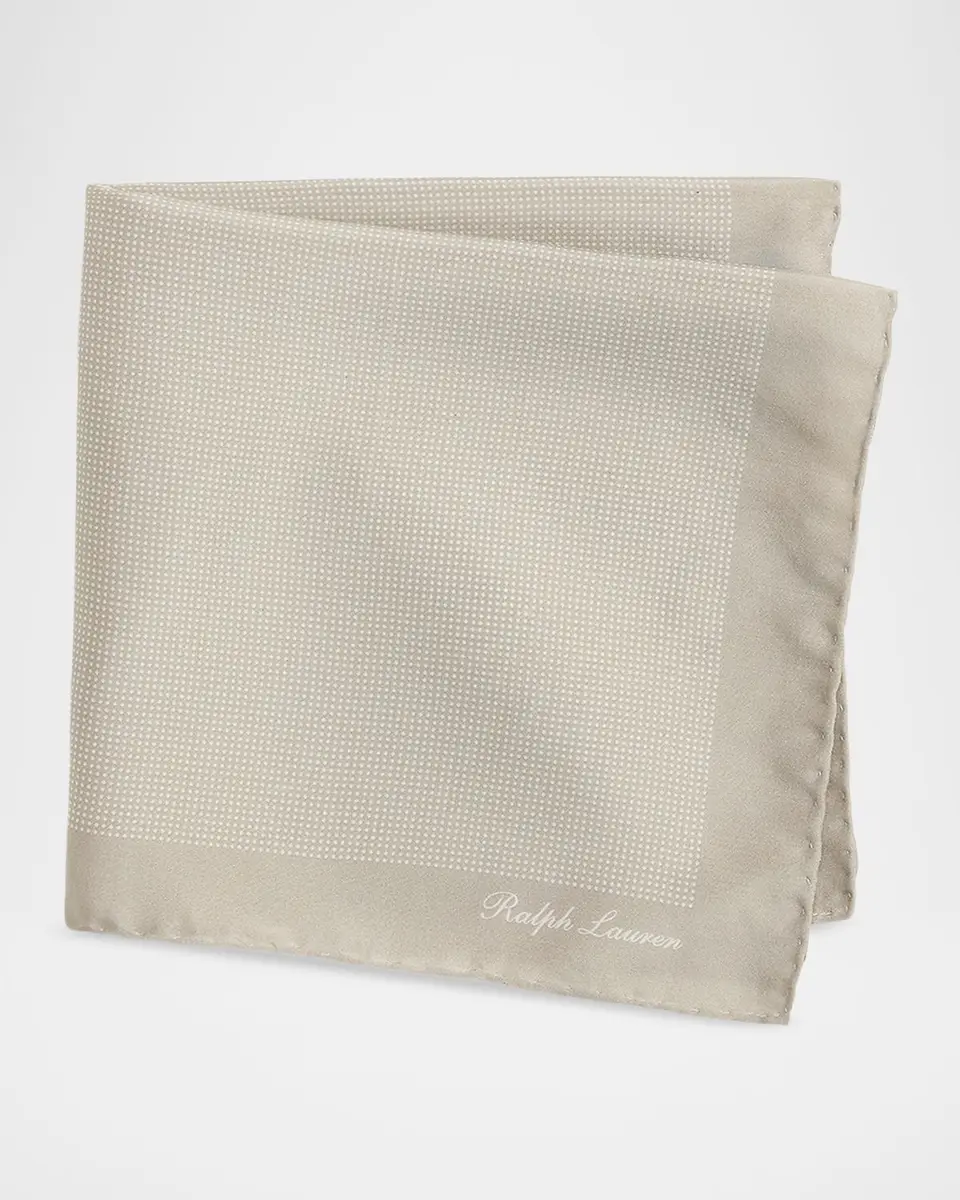Ralph Lauren Purple Label Men's Pin Dot Silk Pocket Square | Thumbnail 2 Ralph Lauren Purple Label Men's Pin Dot Silk Pocket Square | Thumbnail 2