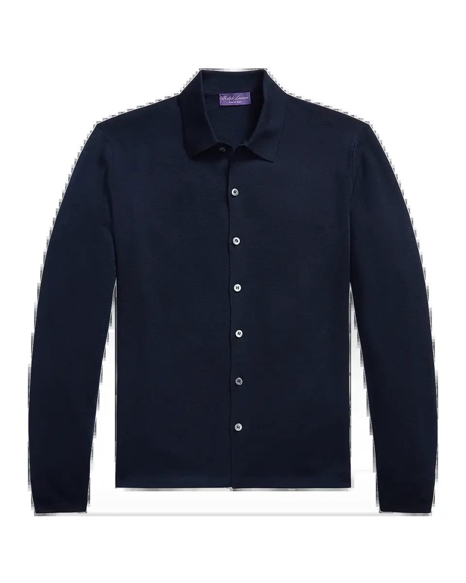Ralph Lauren Purple Label Men's Textured Cashmere Sweater | Thumbnail 2 Ralph Lauren Purple Label Men's Textured Cashmere Sweater | Thumbnail 2