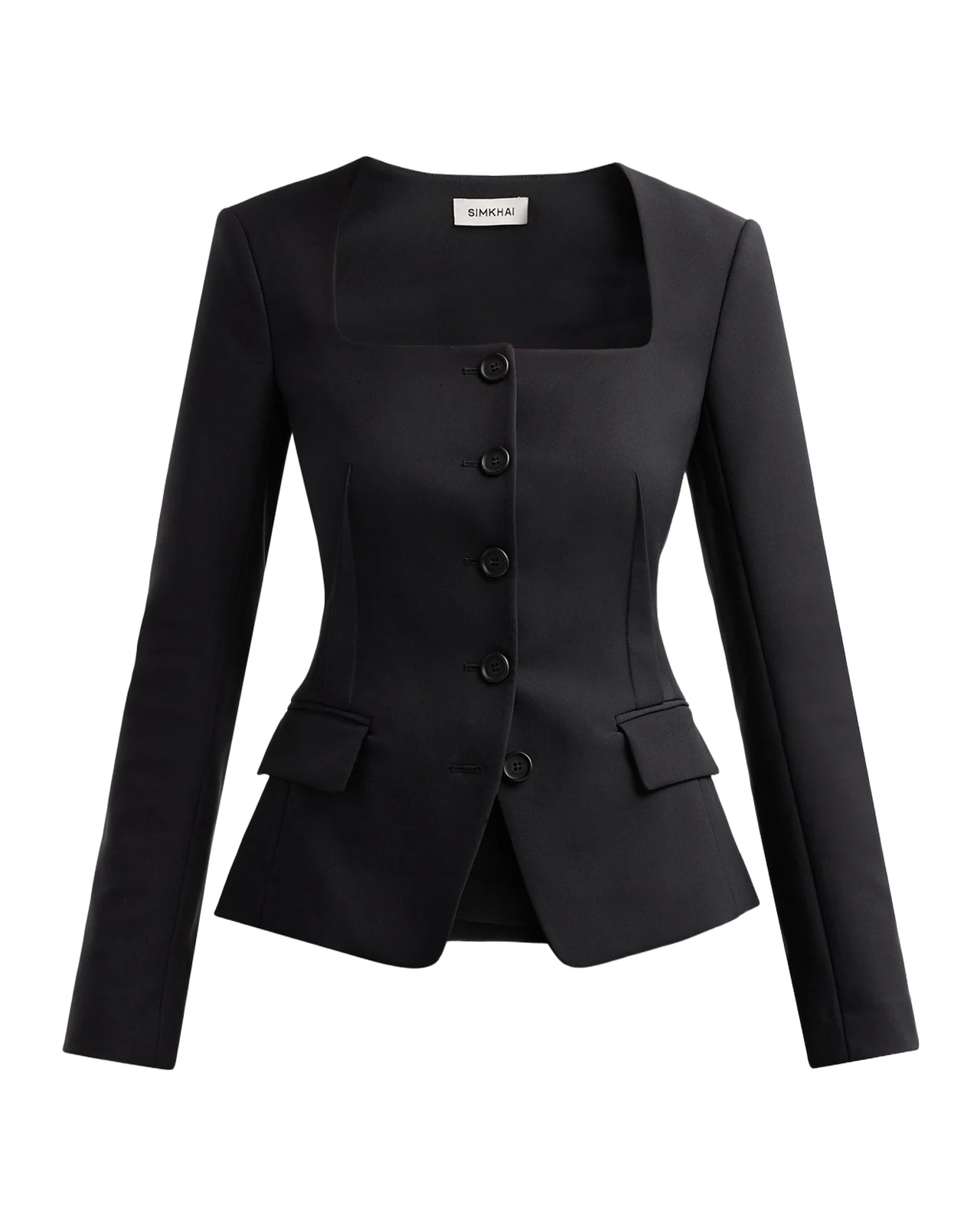Marlowe Tailored Square-Neck Jacket Marlowe Tailored Square-Neck Jacket