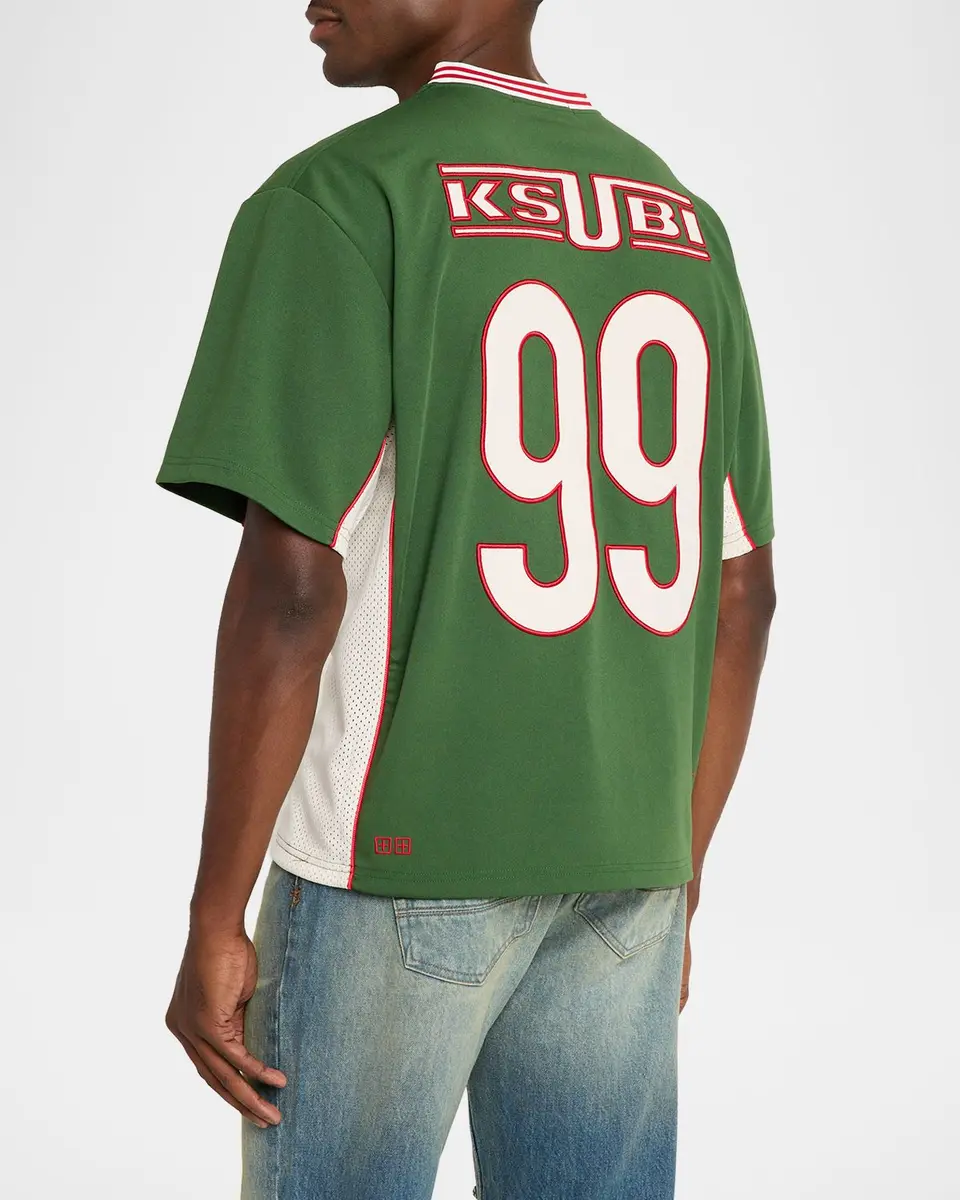 Ksubi Jersey-Printed V-Neck T-Shirt | Thumbnail 3